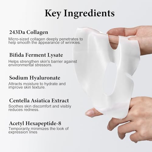 ISTON Collagen Face Mask Duo: 10 Pack Collagen Mask Set