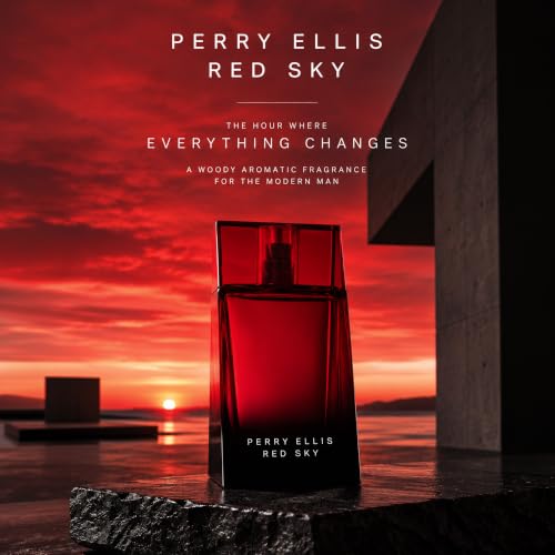 Perry Ellis Red Sky Eau de Toilette Men 3.4 Fl Oz Spray – Pack of 1