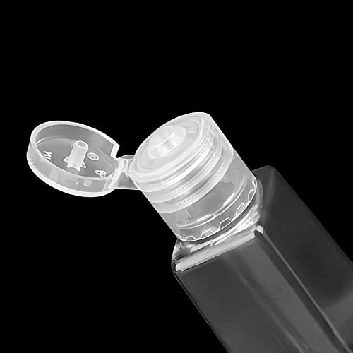 100 Pack 1oz Plastic Travel Bottles with Flip Caps - Refillable Water & Lotion Containers