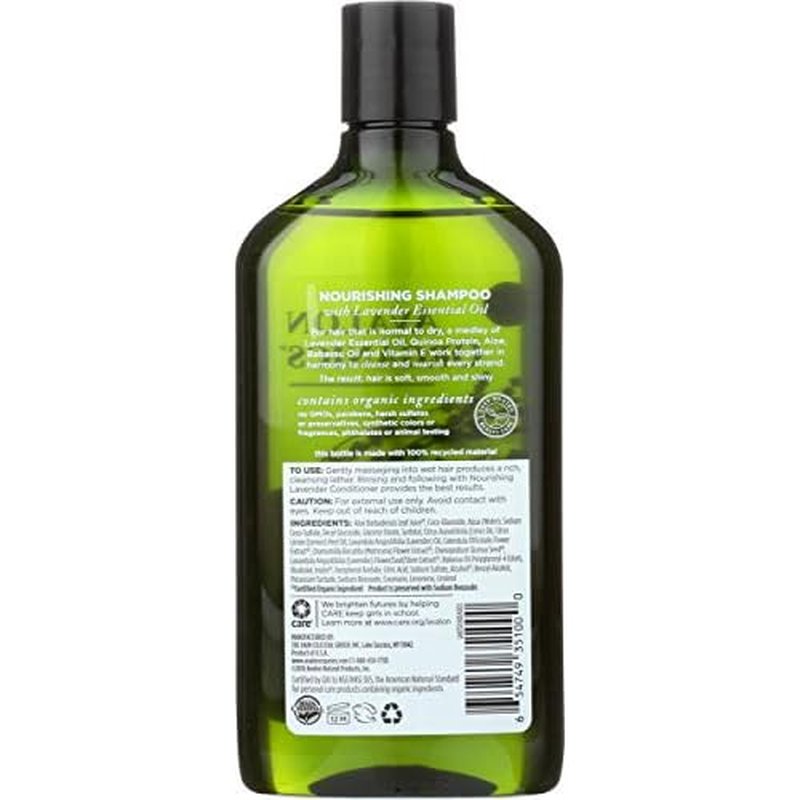 Avalon Organics Botanicals, Shampoo, Lavender, 11 oz (Pack of 3)