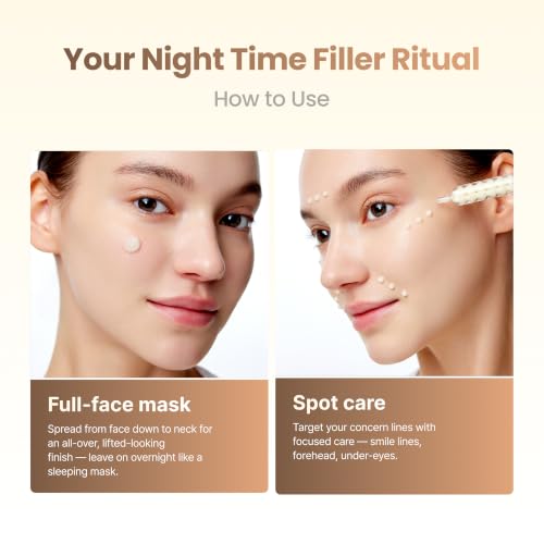 Plumping Night Face Cream with Volufiline & Retinal for Firm, Youthful Skin - 1.94 oz
