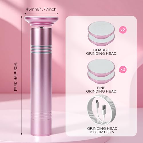 Electric Feet Callus Remover,Electric Foot Files for Men & Women,Pedicure Tool for Feet Dead Skin,Good Gift for Any Occasion,Professional Callus Remover with a Mini,Portable,Lightweight Design (Pink)