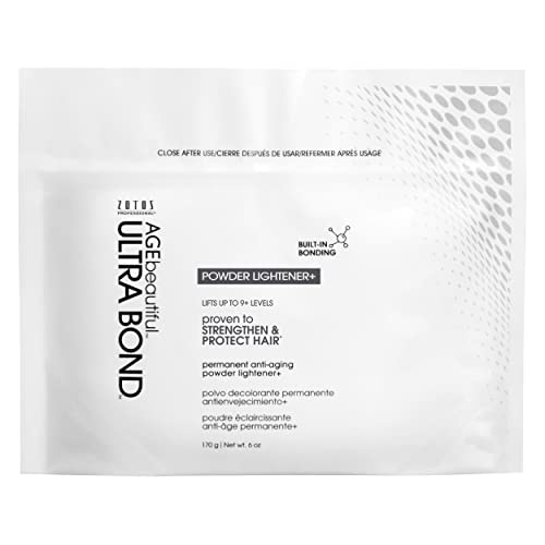AGE Beautiful Permanent Powder Hair Lightener - 6oz, Ultra Bond Formula, Up to 9+ Levels, Professional Highlights