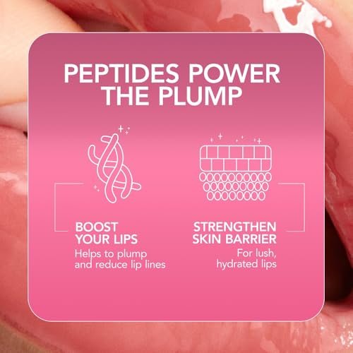 Buxom Plump Shot Peptide Lip Serum - Glossy, Volumizing Lip Treatment, 0.14 oz