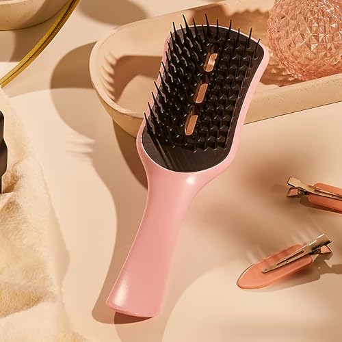 Tangle Teezer Easy Dry & Go Vented Hairbrush for Fine to Medium Wet Hair - Adds Volume, Smoothness & Shine - Blow Dry Hair Brush Cuts Down Time & Damage - Tickled Pink