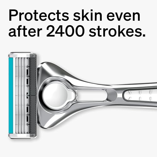 Schick Quattro Titanium 4-Blade Razor for Men – 1 Handle + 16 Refills (Multicolor/17 Count Pack)