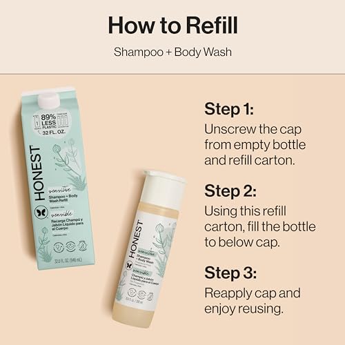 The Honest Company Hypoallergenic Fragrance-Free 32 Fl Oz Shampoo & Body Wash - Unscented