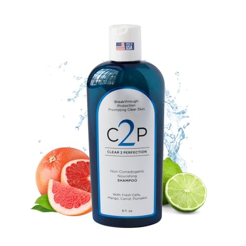 C2P Non-Comedogenic Clear 2 Perfection Shampoo – Sulfate & Paraben Free for Acne-Prone Skin & Hair