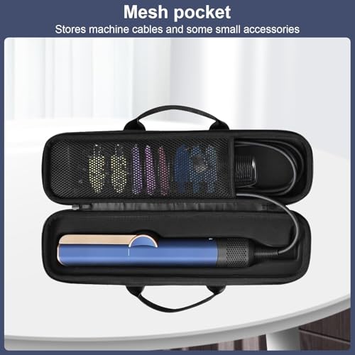 Travel Carrying Case Compatible with Dyson Airstrait/Hair Straightener, Airstrait HT01 Accessories Tools Hard Case, Waterproof Storage Bag - Black (Black)