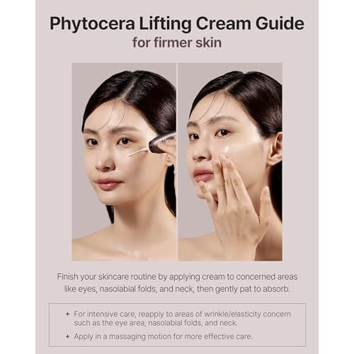 Phytocera Pro Antioxidant 10X Lifting Cream - Ceramide Skin Elasticity & Nutrition Moisturizer with Collagen, Hyaluronic Acid - Vegan and Dermatologically Tested, 1.69 oz.