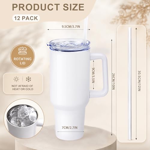 40oz Stainless Steel Sublimation Tumblers with Handle - Bulk Blank Coffee Cups