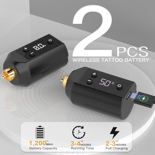 Pink Wireless Tattoo Kit for Beginners - Rechargeable Power Supplies & Complete Set - Variation: Pink2