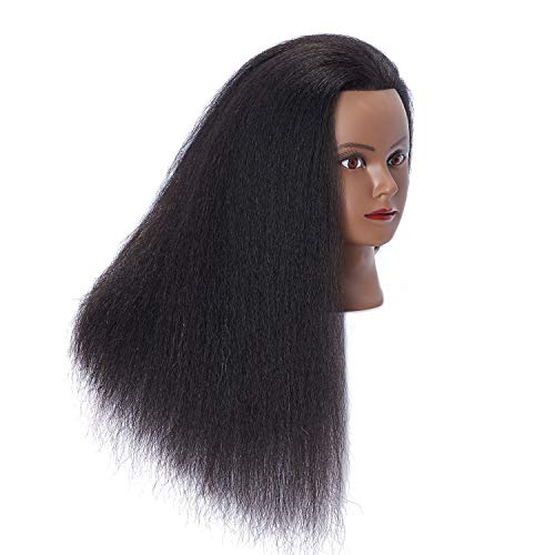Mannequin Head with 16 Inch Real Afro Hair for Hairdressing - Variation 6611B0216