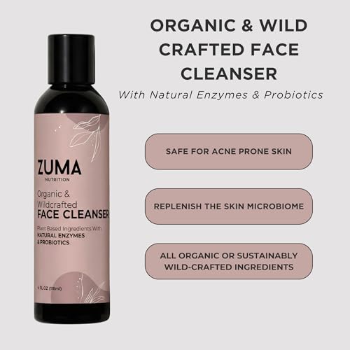 Organic Facial Cleanser with Guava Leaf and Pineapple - Gentle Skin Care, 118 mL