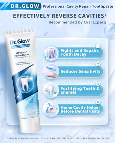 Adult Cavity Repair Toothpaste - Hydroxyapatite Reversing & Enamel Strengthening - Pack of 2 (3.52oz Each)