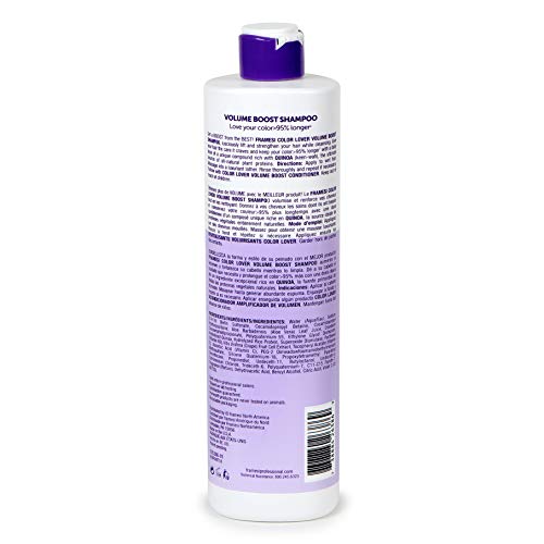 Framesi Color Lover Volume Boost Shampoo, Sulfate Free Shampoo with Quinoa and Aloe Vera, Color Treated Hair