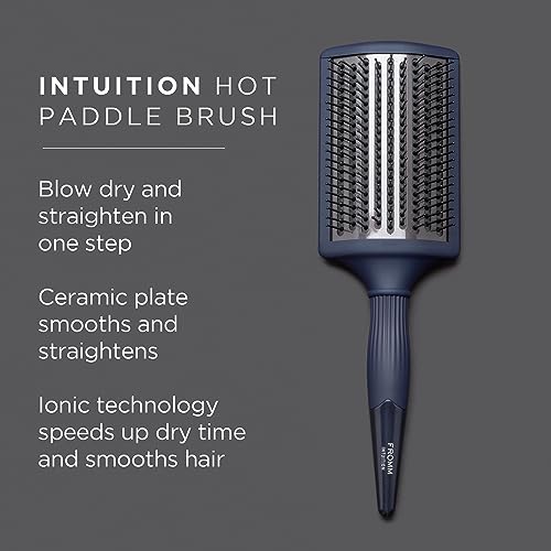 Fromm Intuition Ceramic Ionic Hot Paddle Hairbrush - 2-in-1 Blow Dry & Straightening