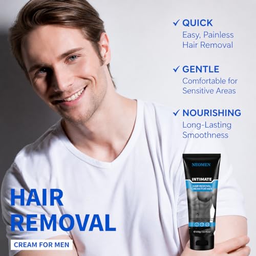 Men's Hair Removal Cream for Sensitive Skin - Aloe & Vitamin E, 3.5 Oz