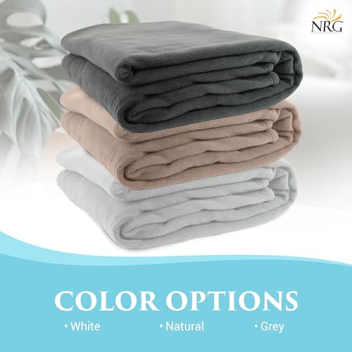 NRG Polar Fleece Massage Table Blanket - Small, 60 x 86 Inches, Natural
