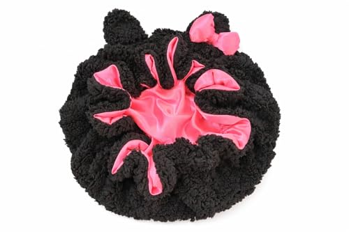 Sleep Cap for Natural Hair - Satin Lined Bonnet with Plush Teddy Fleece