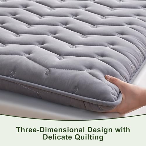 Queen Foam Mattress Topper - Thick Medium-Firm Support, Pressure Relief & Breathable Bed Pad