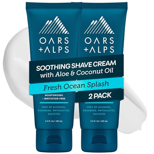 Men's Shaving Cream 2 Pack - Soothing, Hydrating, Dermatologist Tested, 3.4oz