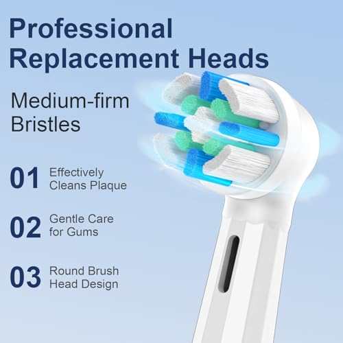 10 Pack Replacement Toothbrush Heads for Oral B iO Series - Medium Bristle Electric Toothbrush Compatible
