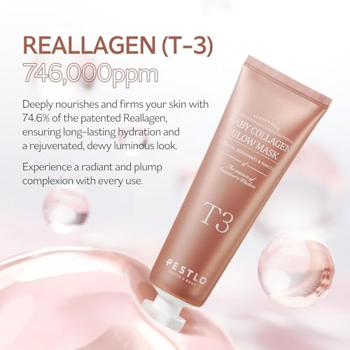 PESTLO Elasticity Boost Skincare Set | Baby Collagen Glow Mask & Rejurecipe Spicule Roller Serum | Hydrate, Firm, Reduce Wrinkles | Patented Reallagen & Gua Sha Serum