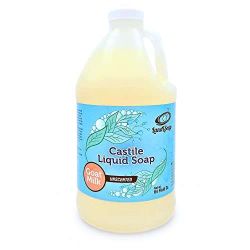 Unscented Goat Milk Castile Soap Liquid for Face, Hand & Body Wash - Half Gallon, Pack of 1