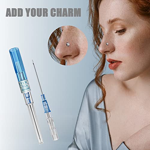 Autdor 22G Catheter Piercing Needles 50PCS - Disposable Hollow Needles for Ear, Nose, Lip & Cartilage Piercing - Variation of THIS listing