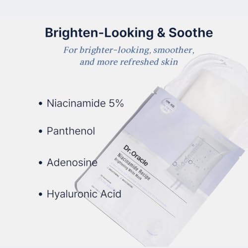 Niacinamide Sheet Mask 10 Pack - Brightening Korean Skin Care