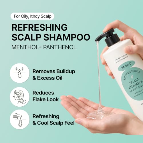 simplyO Refreshing Scalp Shampoo Green Breeze 16.9 fl oz - Menthol, Biotin & Paraben-Free