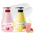 WELCOS KWAILNARA Strawberry & Banana Milk Body Lotion Duo ? Korean Body Lotion Set for Deep Hydration & Soft Skin (2 x 19.75 Fl Oz)