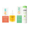 LOUMI Skincare Glow & Aloe Duo Bundle - RoseGlow Moisturizing Face Oil & Say Aloe! All Day Cream - Lightweight Hydrating Face Cream - Aloe Vera, Algae, and Hyaluronic Acid - Made in the US