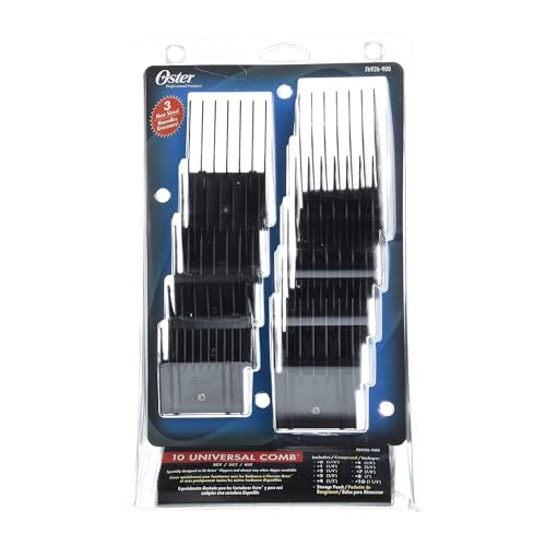 Oster Universal Comb Set for Clippers – 10 Sizes with Storage Case