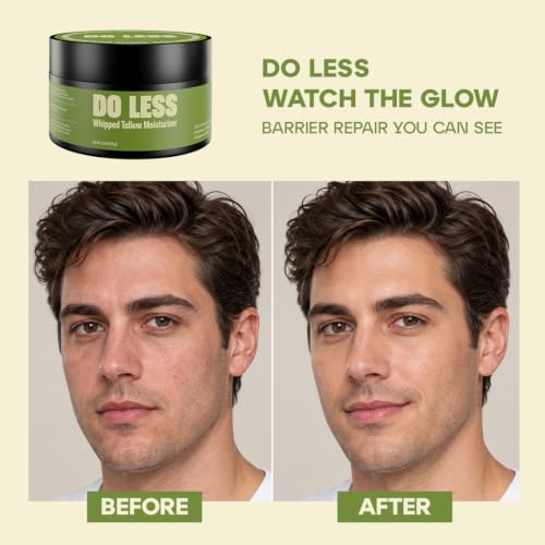 Do Less Whipped Beef Tallow Moisturizer for Face & Body - Deep Hydration with Manuka Honey & Jojoba Oil, 4oz