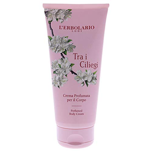 L'Erbolario Cherry Blossom Body Cream 6.7 Fl Oz Moisturizing Body Butter for Dry Skin