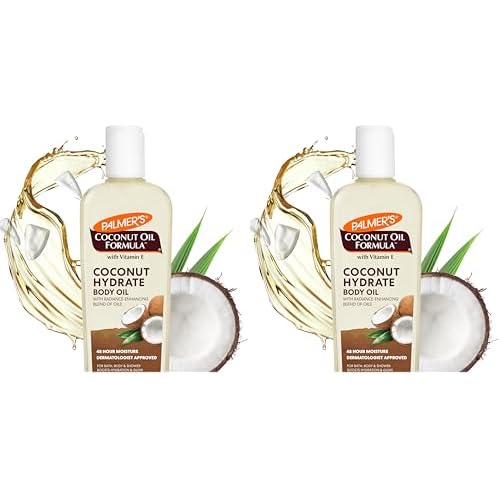 Palmer's Coconut Oil Formula, Body Moisturizer with Green Coffee Extract, Bath Oil for Dry Skin, 8.5 Ounces (Pour Cap) (Pack of 2)