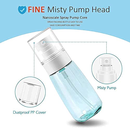 AMORIX 100ml Fine Mist Spray Bottle 6PCS Empty Spray Bottles and 6PCS 60ml Travel Spray Bottle Bundle