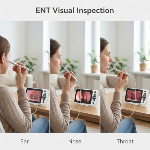 Digital Otoscope with 4.5-Inch HD Screen Ear Wax Removal Kit