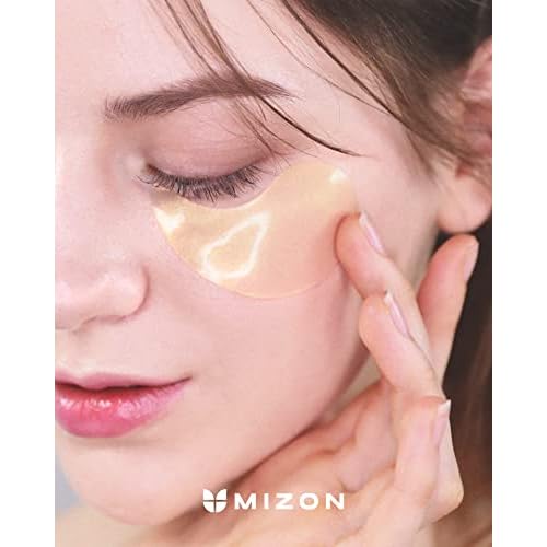MIZON Snail Gold Eye Gel Patches + Snail Repair Intensive Ampoule, Moisturizing, anti-aging, skin regeneration, Reduces Puffiness, Dark Circles treatment