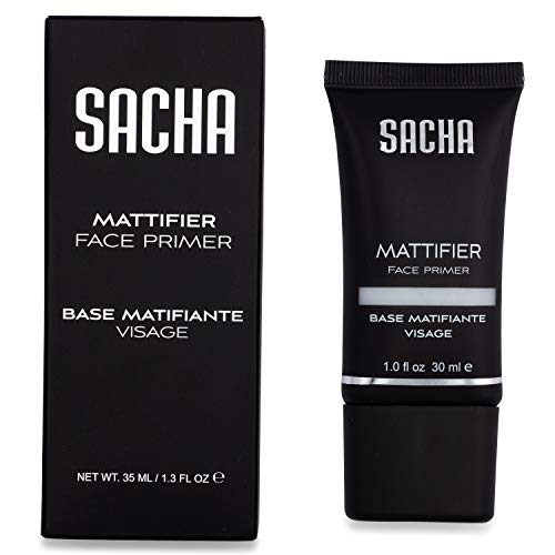 Sacha Mattifying Face Primer for Oily Skin, Blurs Pores & Fine Lines, 1 oz