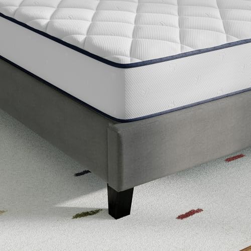Novilla Blue Twin 6 Inch Hybrid Mattress – Bonnell Spring & Foam, CertiPUR-US