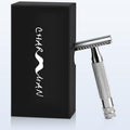 Classic Double Edge Safety Shaving Razor, Pure Copper Handle,1 Razor + 10 pcs Super Stainless Steel Blades