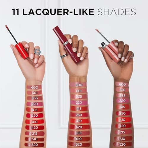 L'Oreal Paris Infallible Lacque Resistance Liquid Lipstick, 16HR Long Lasting Lip Makeup with Lacquer-Like Shine and Zero Transfer, 635, Worth It Medium
