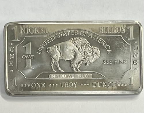 Rare Mint 1oz Nickel Bullion Bar - 999 Pure Fine Investment Metal