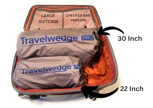 Self-Inflating Travel Bed Wedge Pillow - PRO 22 Inch Support for GERD & Reflux