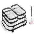 6 Pack Clear Hard Shell Zipper Cosmetic Cases with Handle - Waterproof Travel Organizer, Medium & Small Variants