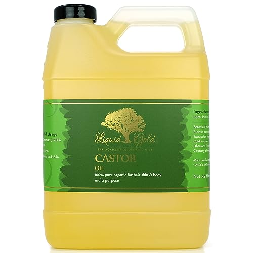 Liquid Gold Inc - 32 oz - Premium Castor Oil - Cold Pressed Pure Natural Organic