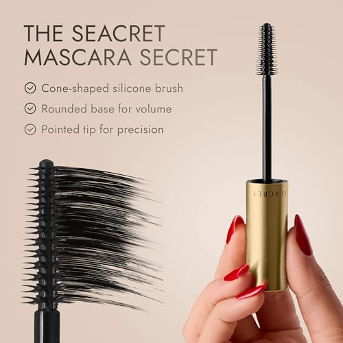 SEACRET Non-Smudge Tubing Mascara - Dead Sea Mineral Infused, Black, 0.28 Oz